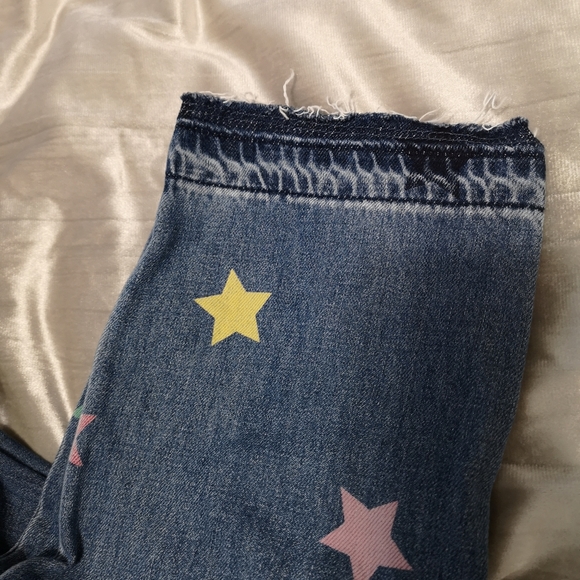 GAP Girlfriend crop raw edge star graphic Size 14 plus girls jeans - Picture 4 of 4